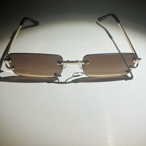 Gold Cartier Sunglasses with Brown Lenses